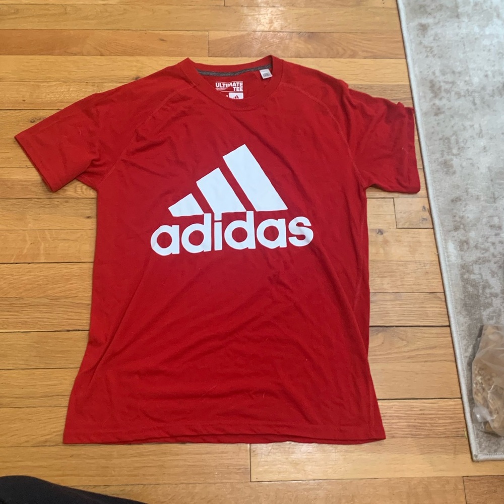red adidas tshirt